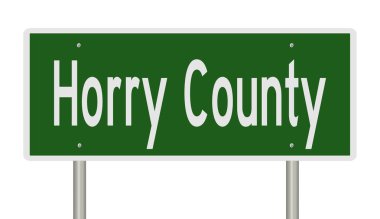 İşaretli yeşil 3D otoyol