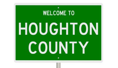 İşaretli yeşil 3D otoyol