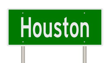 İşaretli yeşil 3D otoyol