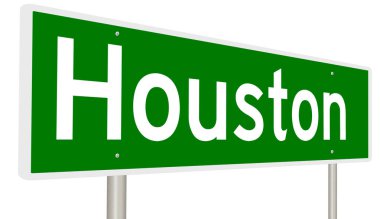 İşaretli yeşil 3D otoyol