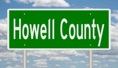 İşaretli yeşil 3D otoyol