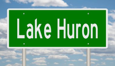 İşaretli yeşil 3D otoyol