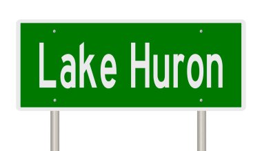 İşaretli yeşil 3D otoyol