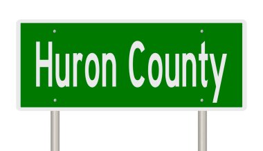 İşaretli yeşil 3D otoyol