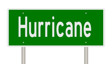 İşaretli yeşil 3D otoyol