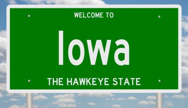 İşaretli yeşil 3D otoyol