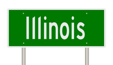 İşaretli yeşil 3D otoyol