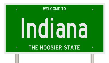 İşaretli yeşil 3D otoyol