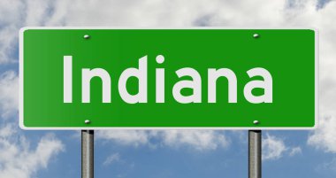 İşaretli yeşil 3D otoyol