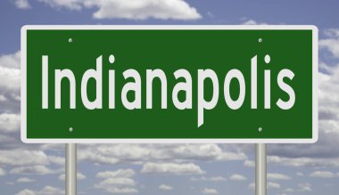 İşaretli yeşil 3D otoyol