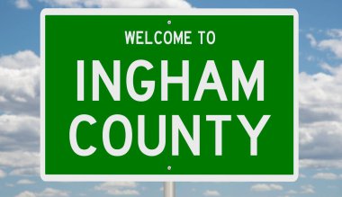 İşaretli yeşil 3D otoyol