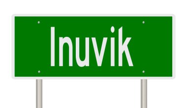 İşaretli yeşil 3D otoyol