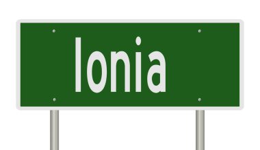 İşaretli yeşil 3D otoyol