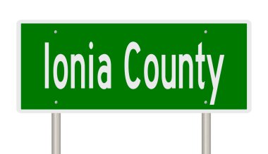 İşaretli yeşil 3D otoyol