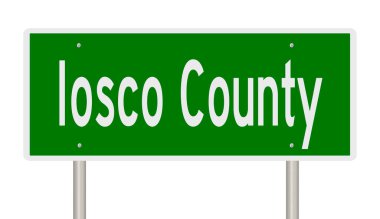 İşaretli yeşil 3D otoyol