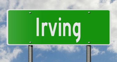 İşaretli yeşil 3D otoyol