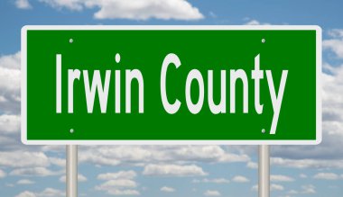 İşaretli yeşil 3D otoyol