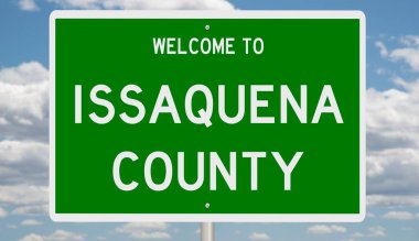 İşaretli yeşil 3D otoyol