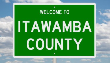 İşaretli yeşil 3D otoyol