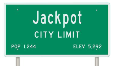 İşaretli yeşil 3D otoyol