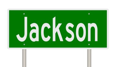 İşaretli yeşil 3D otoyol