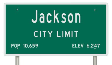 İşaretli yeşil 3D otoyol