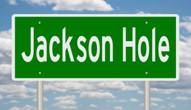 İşaretli yeşil 3D otoyol