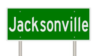 İşaretli yeşil 3D otoyol