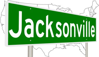 İşaretli yeşil 3D otoyol