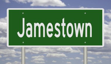 İşaretli yeşil 3D otoyol