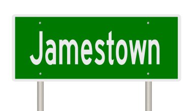 İşaretli yeşil 3D otoyol