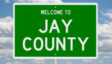 İşaretli yeşil 3D otoyol