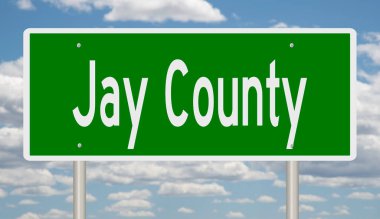 İşaretli yeşil 3D otoyol