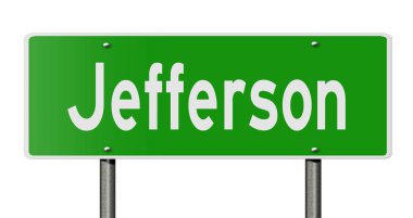 İşaretli yeşil 3D otoyol