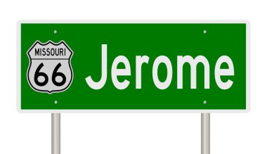 İşaretli yeşil 3D otoyol