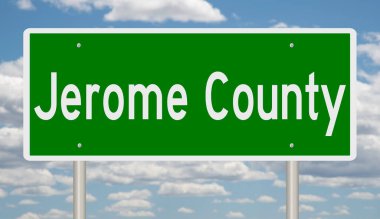 İşaretli yeşil 3D otoyol