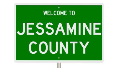 İşaretli yeşil 3D otoyol