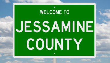 İşaretli yeşil 3D otoyol