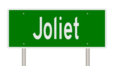 İşaretli yeşil 3D otoyol