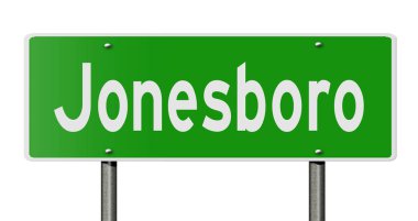 İşaretli yeşil 3D otoyol