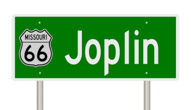 İşaretli yeşil 3D otoyol