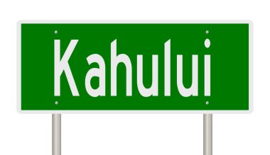 İşaretli yeşil 3D otoyol