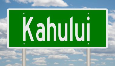 İşaretli yeşil 3D otoyol