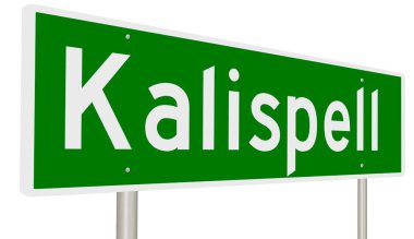 İşaretli yeşil 3D otoyol