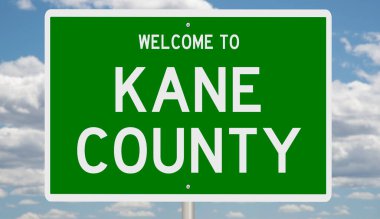 İşaretli yeşil 3D otoyol