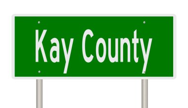 İşaretli yeşil 3D otoyol