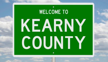 İşaretli yeşil 3D otoyol