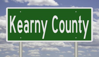 İşaretli yeşil 3D otoyol