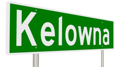 İşaretli yeşil 3D otoyol