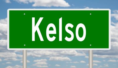 İşaretli yeşil 3D otoyol